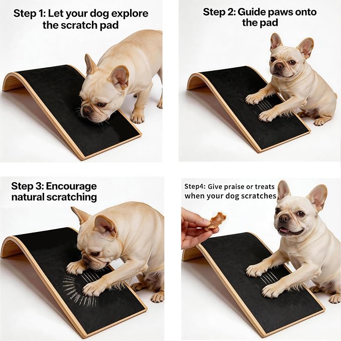 Curved Dog Nail Scratch Board with Mini File Stress-Free Nail Care | Alternative to Dog Nail Clippers&Grinders|trim nails naturally|Curved dog scratch board set with mini nail file