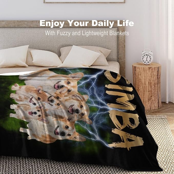 Personalized Pet Photo Blanket, Pet Lovers Gift Throw Blanket, Dog Mom Blanket, Custom Pet Portrait Picture Blanket, Pet Memorial Gift with Photo for Pet Dog Lovers, Custom Dog Blanket, Cat Blanket S
