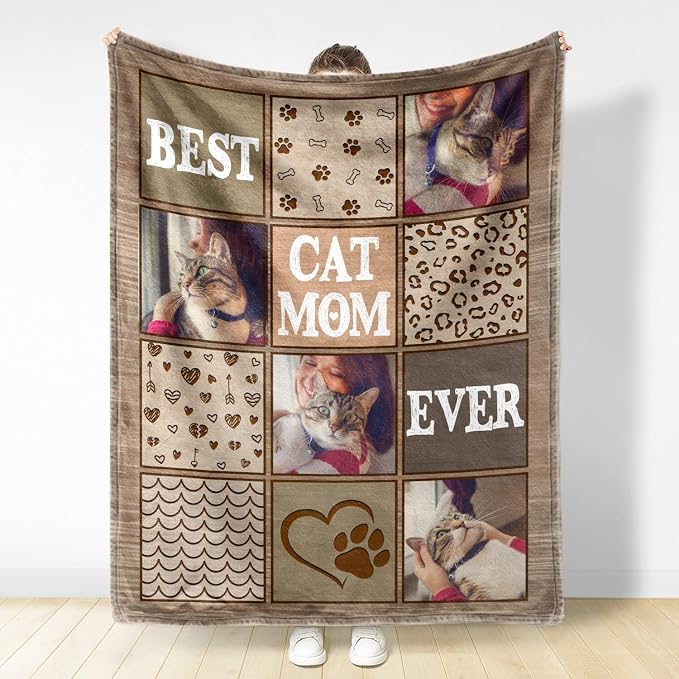 Pamaheart Custom Dog Face Blankets, Personalized Pet Photo Blanket, Fleece Dog Blankets, Customized Photo Throws, Dogs Dad Gifts, Pet Lover Gifts, Memorial Gift /28