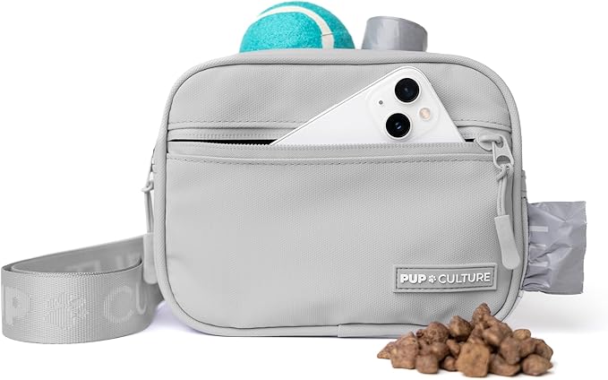 Dog Treat Pouch with Poop Bag Dispenser and Removable Treat Pouch | Cross Body Dog Walking Bag | The Perfect Puppy Training Tool and Even Better Gift