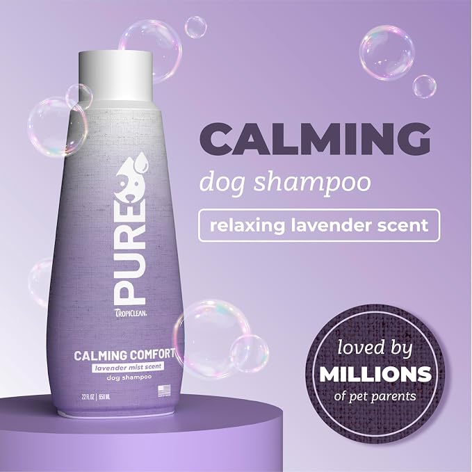 TropiClean Pure Calming Dog Shampoo, Lavendar Mist Scent, 22oz
