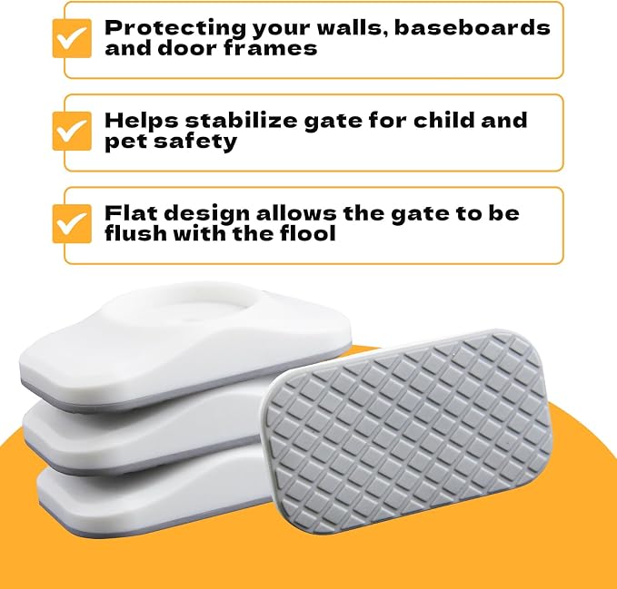 Baby Gate Extender Extension, 4 Pack Baby and Pet Babys Gate Replacement Parts, M8 (8mm) Replacement Bolt Part for Babys and Pet Pressure Mounted Safety-Gates, Extra Long Tension Gates Extender