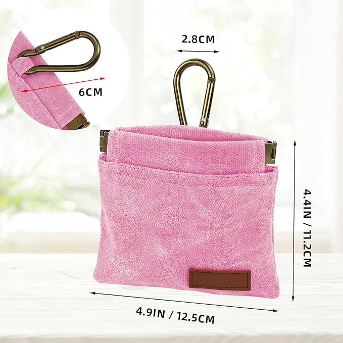 1 Pcs Pocket Pet Training Pouch,Dog Treat Pouch (Pink) | For Portable Pet Dog Walking Bag, Travel or Outdoor Use