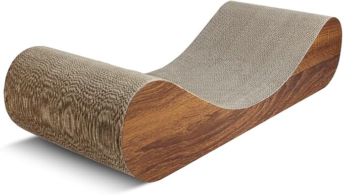 Simple Delxue Horizontal Cat Scratcher Pad, 23.6" Large Cat Scratcher Cardboard Lounge Bed, 100% Recyclable & Reversible Durable Cat Scratching Board