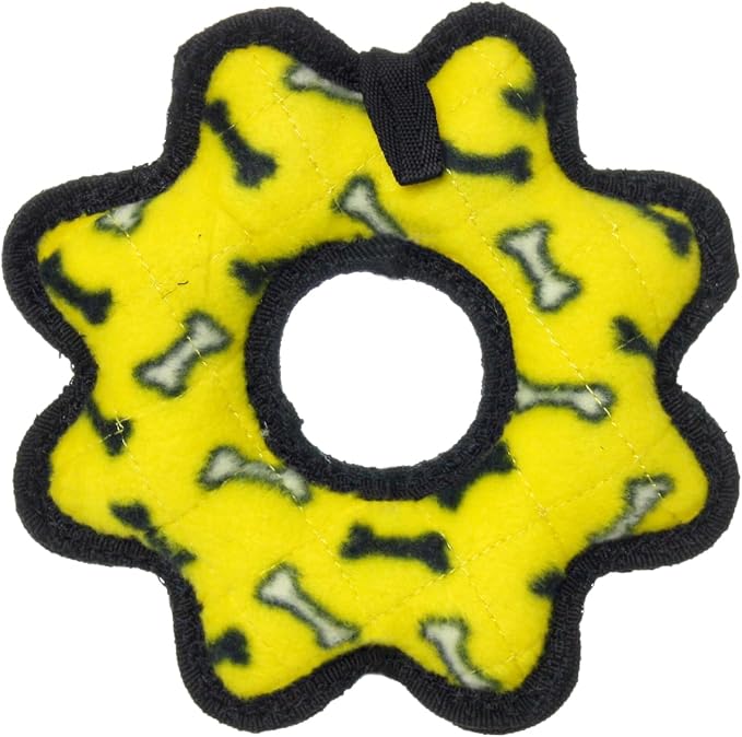 TUFFY® : Gear Ring Dog Toy: Ultra Durable Plush Toy with Multiple Layers & Reinforced Seams, Washable and Floats, Original Construction