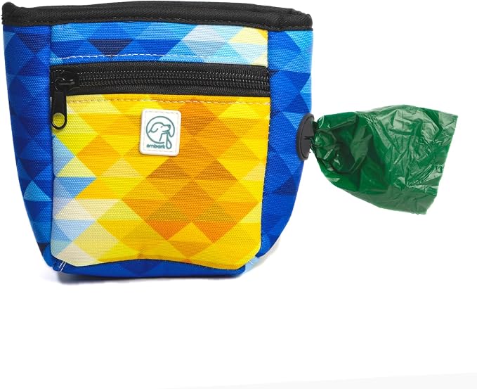 Embark Dog Treat Pouch - Waterproof Training Bag & Portable Water Bowl | Leakproof Treat Bag with Hook, Magnetic Closure, Extra Pocket for Phone & Keys with Poop Bag Outlet For Dogs - Apollo