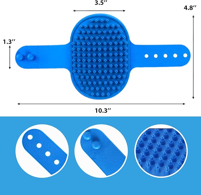 NVNAN Pet Shampoo Brush and Massage Bath Brush | Adjustable silicone shampoo brush for dogs and cats, ideal for bathing, shower scrubbing, massage, and loose hair removal