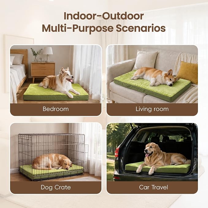 NUPIDA Waterproof Medium Dog Bed for Crate with Washable Cover, 29x18 | TPU Waterproof Layer, Easy Clean Cover, Soft Plush Surface, Durable Oxford fabric, Non-Slip Bottom, For Medium Breeds ≤30lbs