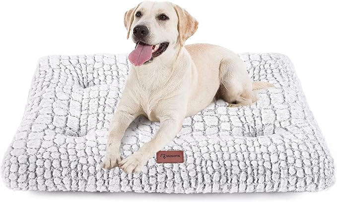 Dog Bed Crate Mat Plush Kennel Pad for Small to Large Dogs - Soft, Anti-Slip, Comfy