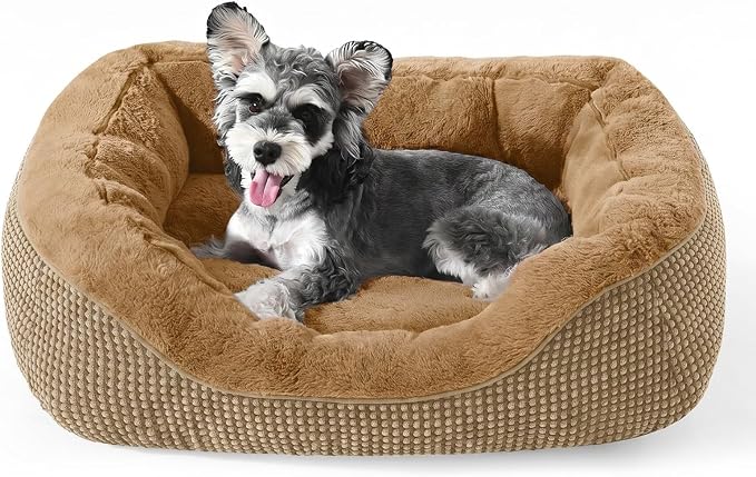 INVENHO Small Dog Bed Washable Orthopedic Calming Warming Durable Pet Bed with Anti-Slip Bottom