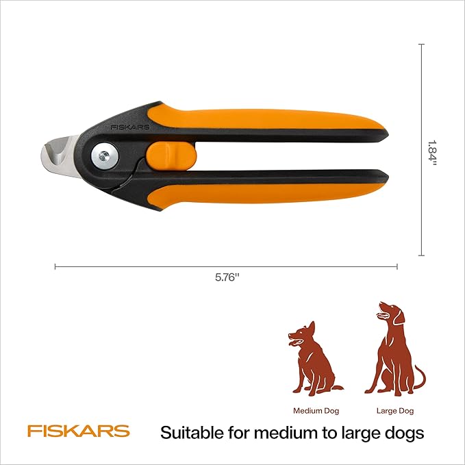 Fiskars Pet Large Nail Clippers, Cat and Dog Trimmers for Grooming, 5.75" (Pack of 6)
