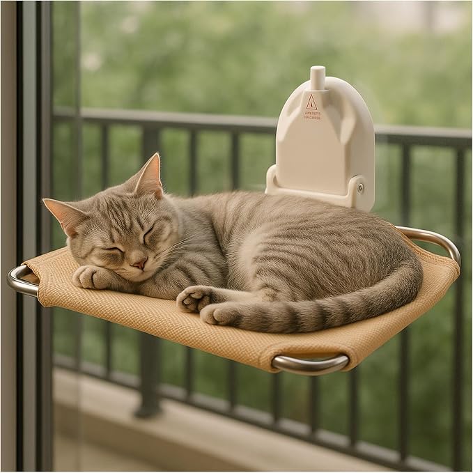 Foldable Cat Window Perch for RV, Heavy Duty Mesh Hammock for Indoor | Space-Saving Foldable Design, Heavy-Duty Suction & Support,Breathable All-Season Mesh