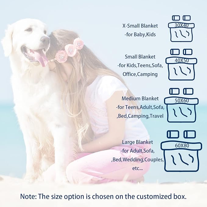 Artsadd Personalized Blanket with Picture in Memory of Dog Custom Photo Blanket Memorial Pet Loss Sympathy Gift