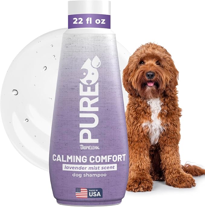 TropiClean Pure Calming Dog Shampoo, Lavendar Mist Scent, 22oz