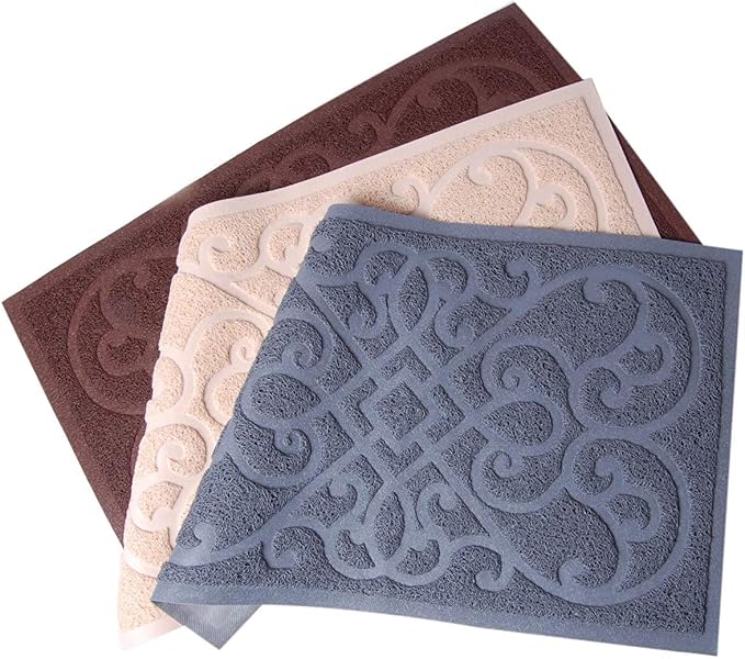 PetLike Cat Litter Box Mat, Thick Kitty Litter Trapping Mat, Durable,Waterproof &Washable with Non-Slip Backing, Soft on Kitty Paws and Easy to Clean, BPA Free