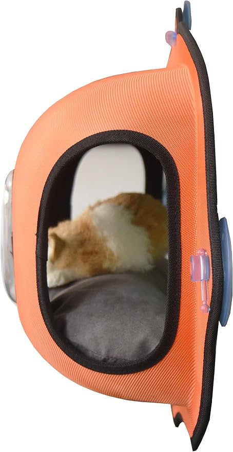 Pet Life ® 'Purr-View' See-Through Window Suction Cup Glass Gripping Kitty Lounger or Cat Bed Hammock