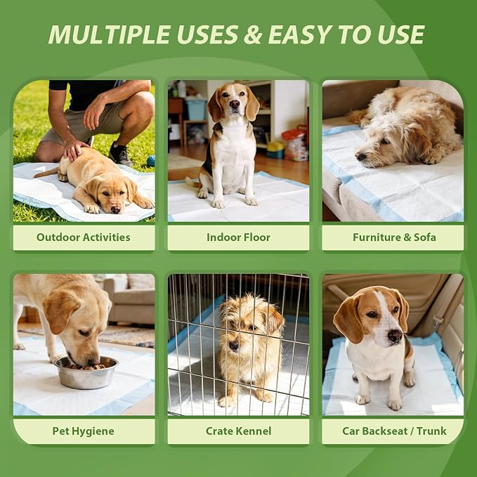 DEEP DEAR Extra Large Dog Pads 28"x34", 30 Count Thicker Puppy Pads XL, Super Absorbent Pee Pads for Dogs, Disposable Incontience Underpads for Doggies, Cats, Rabbits, Pups, Leak-Proof Pet Potty Mats