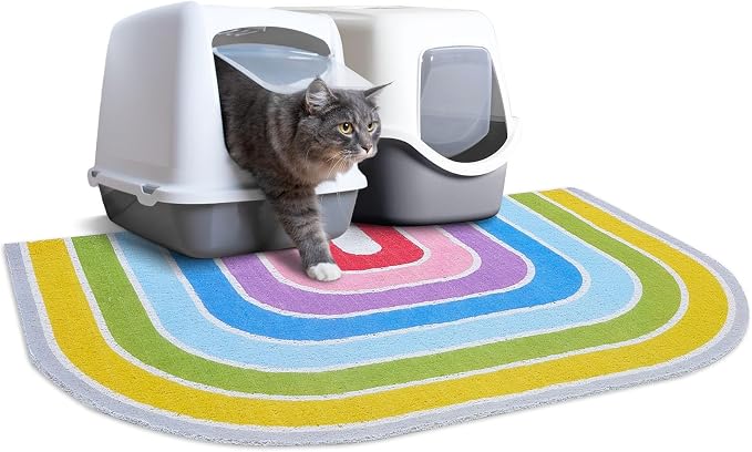 Unicorn Catcher 33.5"x22.4" Cat Litter Mat, Non-Slip Trapping Mat for Cats | PVC Mesh Litter Trapping Mat With A Non-Slip Backing Designed To Keep Floors Clean For Indoor Cats