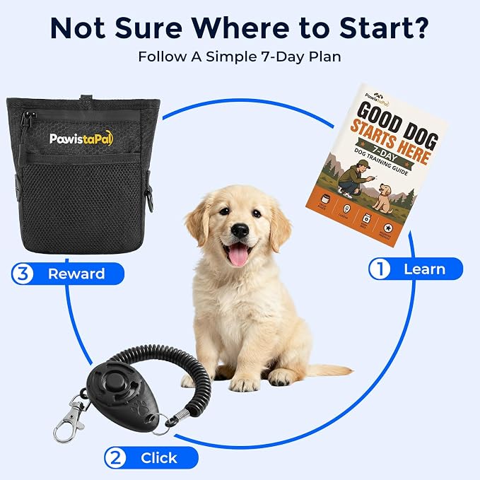 Dog Treat Pouch for Pet Training, One-Hand Magnetic Closure, Hands-Free Treat Bag with Silicone Liner, No Mess No Smell