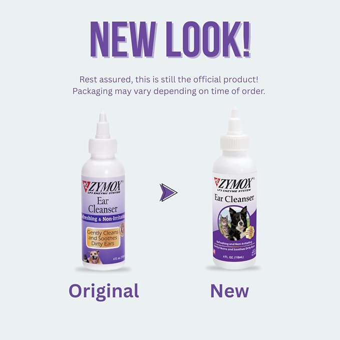 Zymox Ear Cleanser Solution for Dogs and Cats, 4oz (Pack of 2)