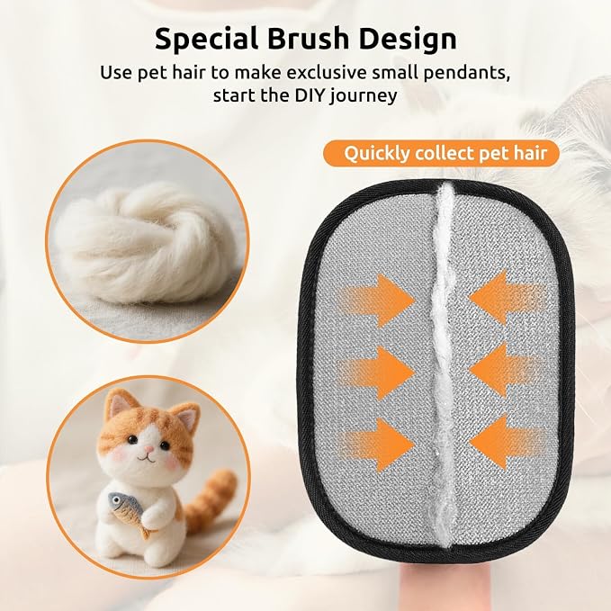 SAWMONG Pet Hair Removal Glove, 2Pcs Cat & Dog Reusable Pet Hair Remover Gloves New Upgrade, Grooming Pet Hair Remover Tool, Alternative to Lint Rollers