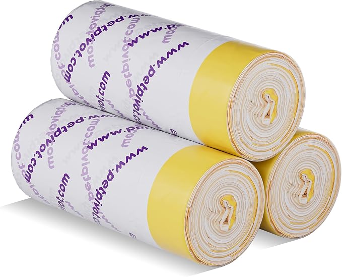 PetPivot Replacement Litter Box Liners for PetPivot AutoScooper 11 Open Top Automatic Cat Litter Box, 3 Rolls, 60 Bags