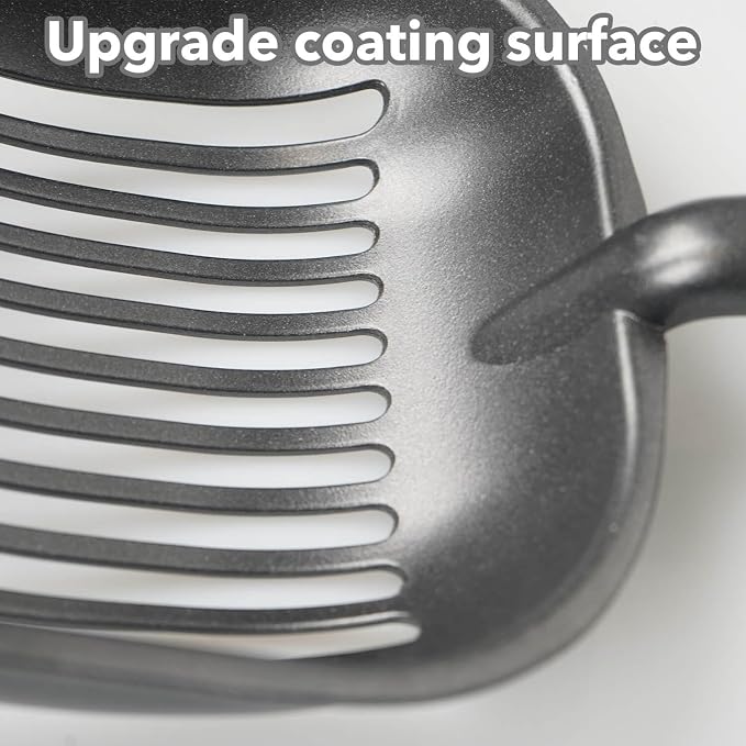 Metal Cat Litter Scoop - Non Stick Aluminum Alloy Aluminum cat Litter Scooper, Solid and Durable Oversized Metal Litter Scoops, Solid Metal, Fecal screening, Solid Handlel Orange