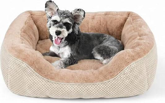 INVENHO Small Dog Bed Washable Orthopedic Calming Warming Durable Pet Bed with Anti-Slip Bottom
