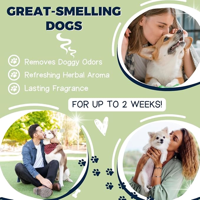 Grooming Natural Herbal Dog Shampoo, pH Balanced Shampoo for Dogs, Moisturizing Soothing Dog Shampoo for Sensitive Skin - 26.4 fl. oz. (Pack of 2)