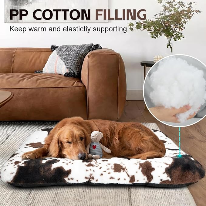 Crate Pad Soft Dog Bed Mat - Anti Slip Kennel Pad for Large Dogs