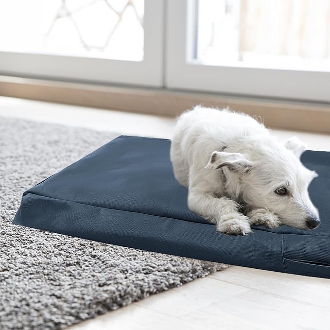 Waterproof Dog Bed Cover Replacement for 36 Inch Wire Crates, Heavy Duty Oxford Fabric Pet Bed Sleeve with Zipper, Washable & Durable Mattress Protector for Puppy,34" L x 22" W x 3.5" H(Cover Only)