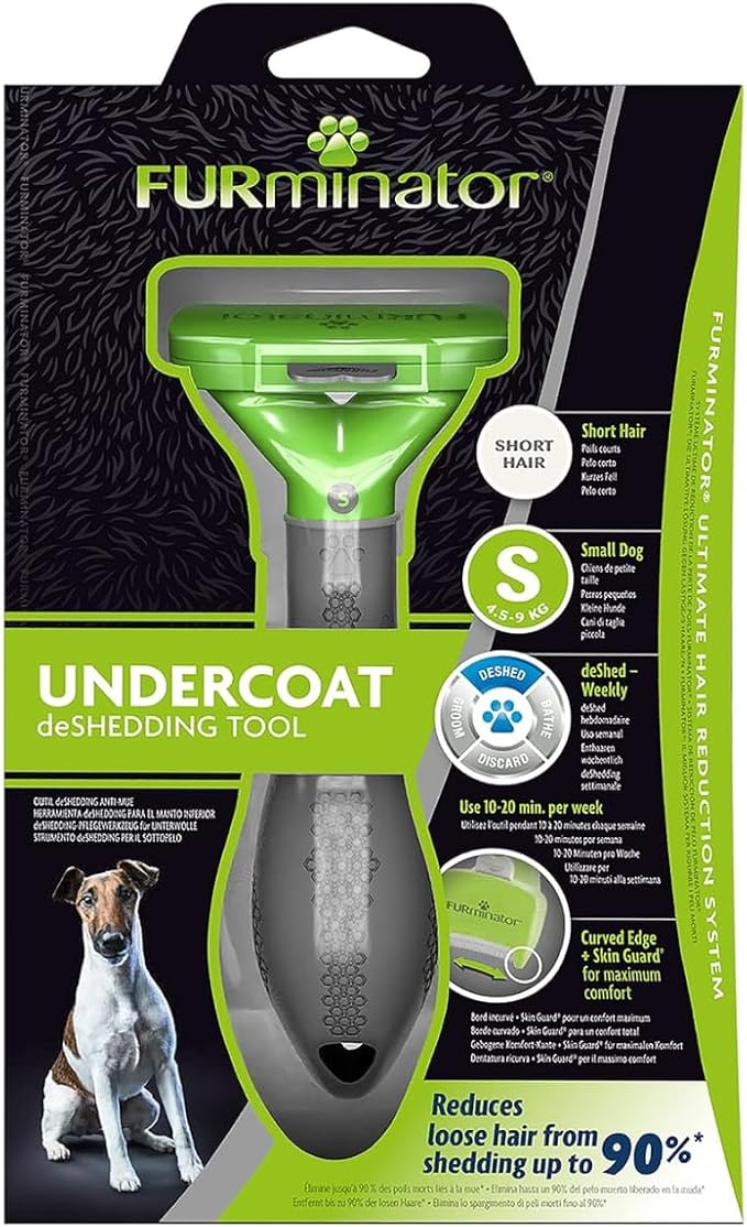 FURminator Undercoat deShedding Tool for Small Short Hair Dogs 4.5-9 kg