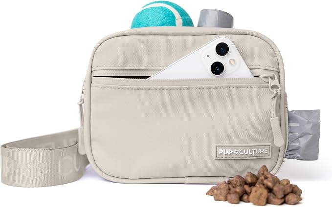 Dog Treat Pouch with Poop Bag Dispenser and Removable Treat Pouch | Cross Body Dog Walking Bag | The Perfect Puppy Training Tool and Even Better Gift