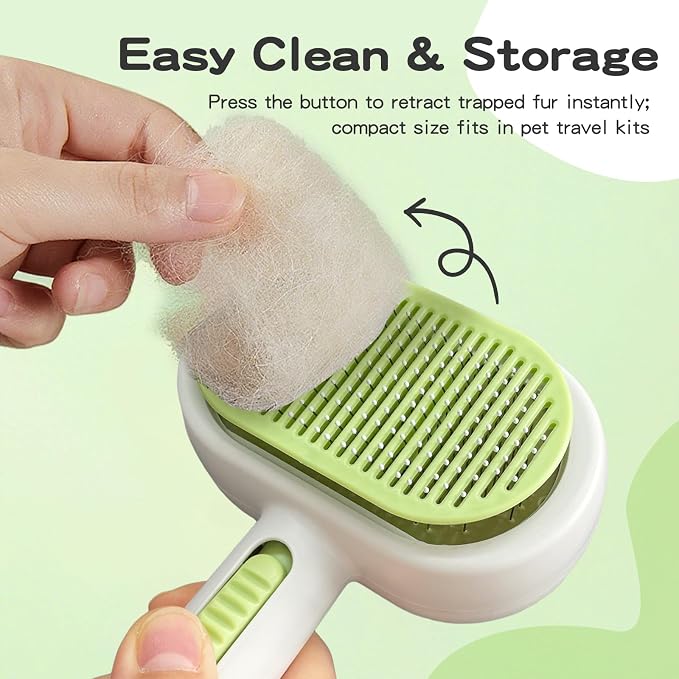 Double Sided Pet Grooming Brush for Dogs and Cats - Gentle Deshedding Tool for Long/Short Hair, Massage & Hair Removal - Indoor Grooming, Outdoor Use & Travel Friendly