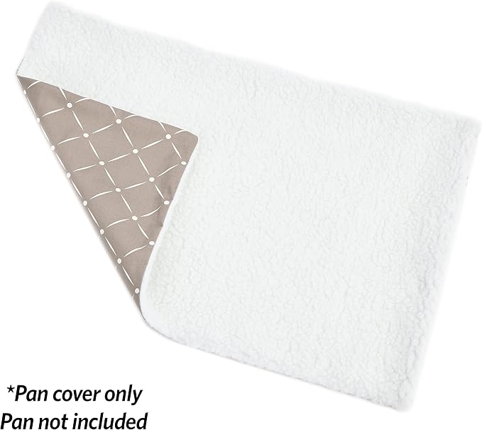 MidWest Homes for Pets Midwest Quiet Time Reversible Crate Pan Cover 30' Mushroom Diamond/Fleece