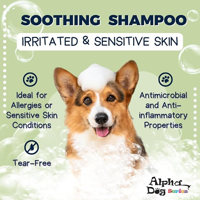 Grooming Natural Herbal Dog Shampoo, pH Balanced Shampoo for Dogs, Moisturizing Soothing Dog Shampoo for Sensitive Skin - 26.4 fl. oz. (Pack of 2)