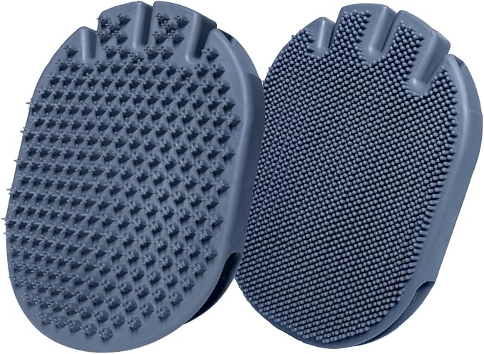 Pet Bathing Glove for Dogs & Cats, 1-Pack Dual-Sided Silicone Dog Bath Brush with Pre-Bath Massage Bumps and Shampoo Lathering Bristles, Cat Grooming Mitt for Shower Cleaning and Loose Fur