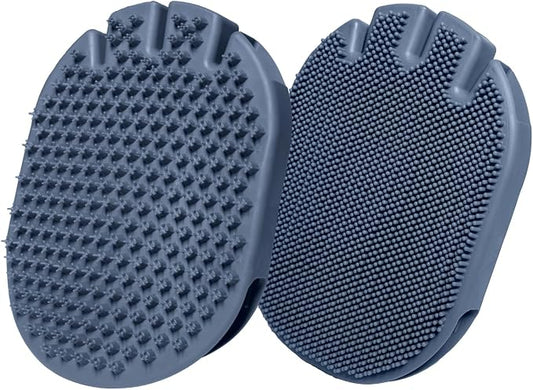 Pet Bathing Glove for Dogs & Cats, 1-Pack Dual-Sided Silicone Dog Bath Brush with Pre-Bath Massage Bumps and Shampoo Lathering Bristles, Cat Grooming Mitt for Shower Cleaning and Loose Fur
