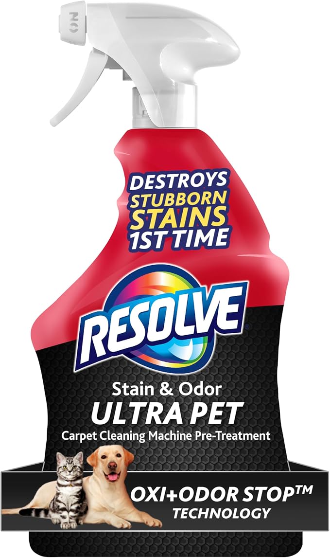 Resolve Ultra Pet Carpet Cleaner Spray – for Removal of Pet Stains & Odors, 32oz | Removes Pet Stains & Odors