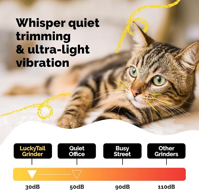 Pet Nail Grinder for Dogs and Cats - Super Quiet and Low Vibration Electric Dog Nail Grinder with 2 LED Lights - USB Rechargeable and Cordless - 2 Speeds - Small to Large Pets - Teal