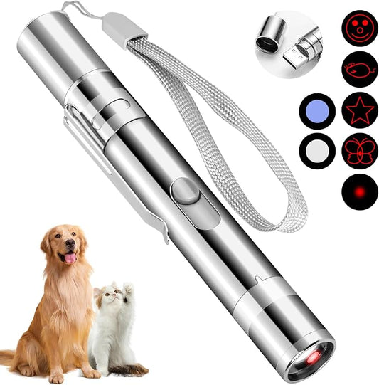 Waputne Cat Toy for Indoor Cats, USB Rechargeable Kitten Toys with 7 Adjustable Patterns, Interactive Chase Toys for Indoor Cats & Dogs, Training & Exercise Fun