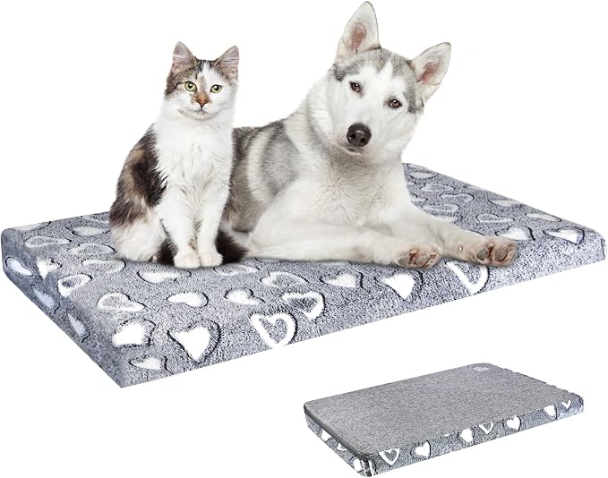 VANKEAN Reversible Cool/Warm Crate Mat Waterproof Washable Firm S-XXL Grey
