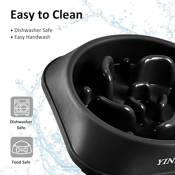 YINEYA Slow Feeder Dog Bowls, Pet Supplies that Slow Down Eating, Pet Food Bowls, Maze Dog Puzzle Feeder for Medium Breed | Dog Food Bowl Slow Down Eating Prevents Bloat, Promotes Healthy Digestion, Puzzle Feeder Interactive Makes Meal Time Fun