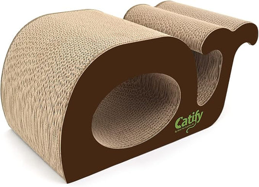 Best Pet Supplies Catify Cat Scratcher, Fun Interactive Scratchers, Posts, Poles, Claw Safe, Furniture Saver Indoor Play Support Natural Cat Behaviors Heavy Duty - Whale