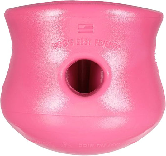 WEST PAW Zogoflex Toppl Interactive Treat Dispensing Puzzle Dog Toy for Mental Stimulation & Enrichment-Holds Kibble & Treats-Lickable, Freezable & Dishwasher Safe-Made in USA-Large-Geranium