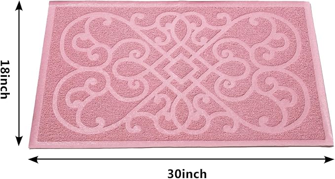 PetLike Cat Litter Box Mat, Thick Kitty Litter Trapping Mat, Durable,Waterproof &Washable with Non-Slip Backing, Soft on Kitty Paws and Easy to Clean, BPA Free