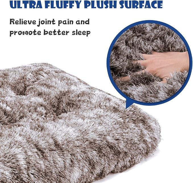 Dog Crate Pad for Large Dogs, 36 inch, Deluxe Plush Anti-Slip Pet Bed, Fully Kennel Pad