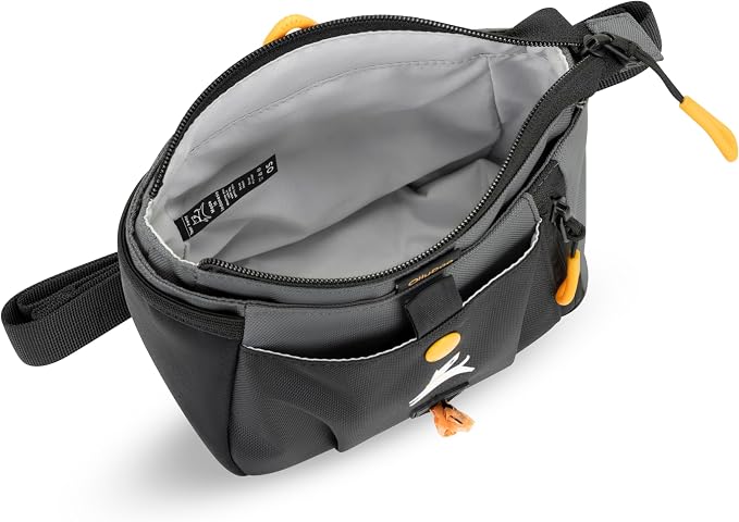 Backcountry Day Bag | Dog Training Treat Pouch | Eco-Friendly Recycled Fabric Fanny Pack with Zipper Closure, Built-in Poop Bag Dispenser & Adjustable Waist Belt (Castle Rock)