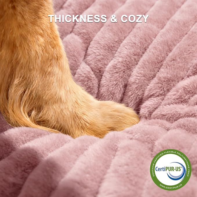 FURTIME Medium Dog Beds for Medium Dogs Washable, Orthopedic Dog Bed, Rectangle Warming Soft Calming Sleeping Puppy Bed Durable Pet Bed with Anti-Slip Bottom