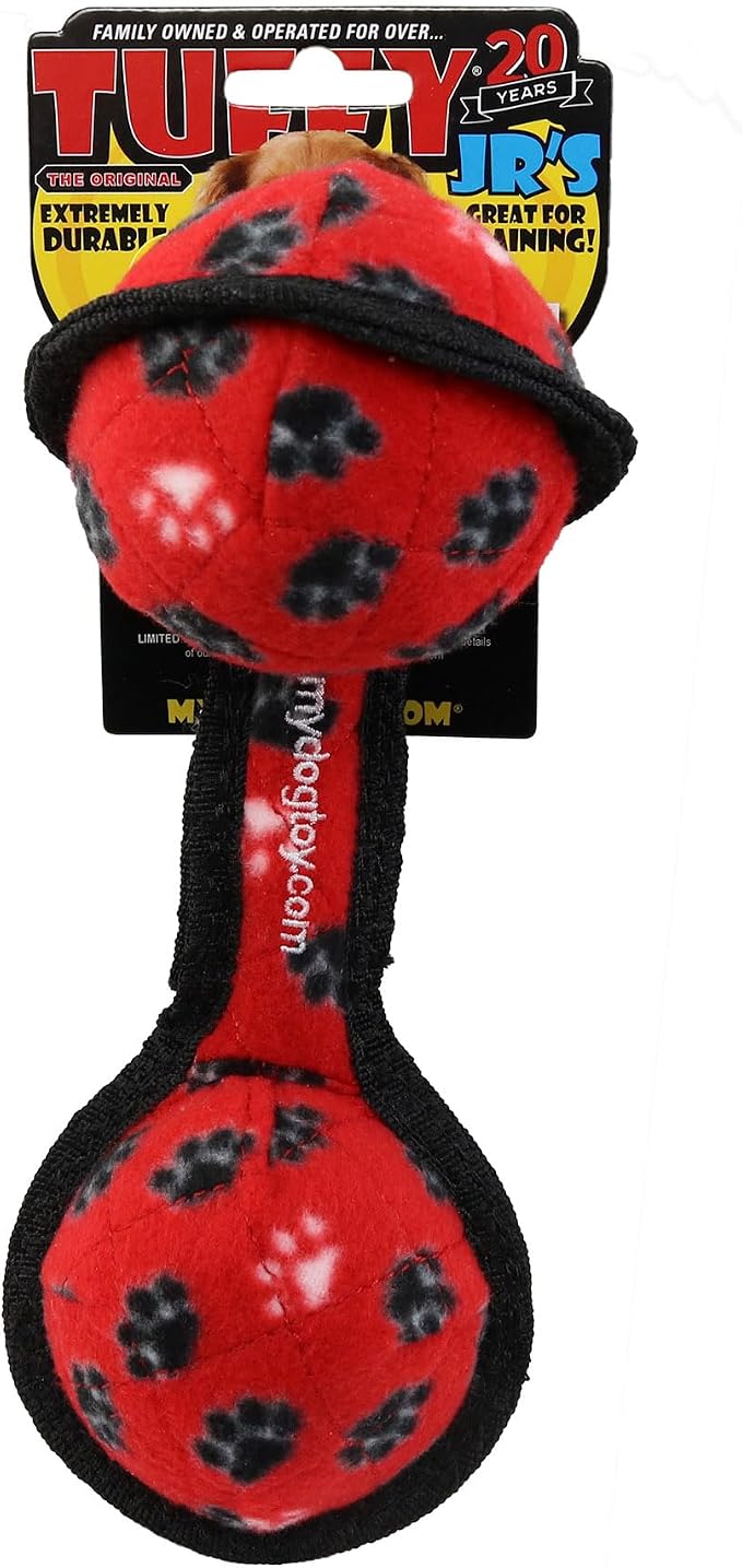 TUFFY® : 2 Ball Tug Dog Toy: Ultra Durable Plush Toy with Multiple Layers & Reinforced Seams, Washable and Floats, Original Construction